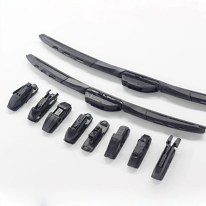 Electric intelligent three-section wiper blades, all-in-one, replaceable connectors
